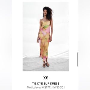 Tie dye slip dress